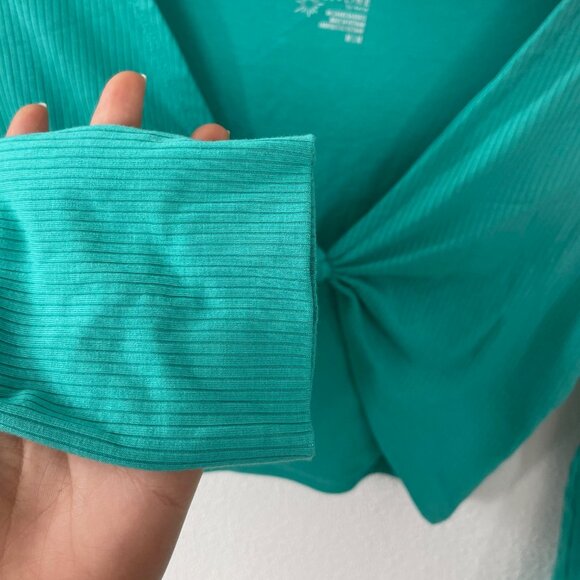 Aerie Cropped Wrap Top - Picture 3 of 4